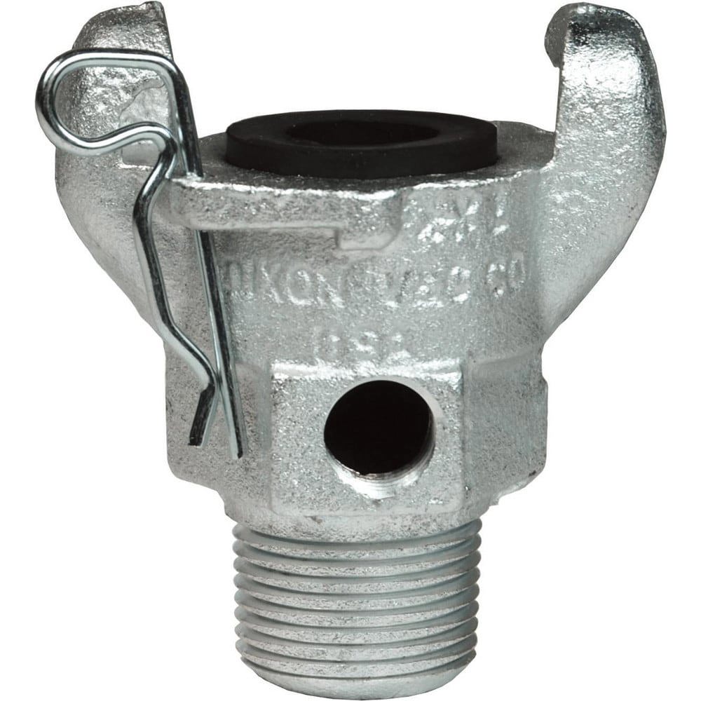 Universal Hose Couplings; Type: Male Ends with Gauge Port ; Material: Plated Iron ; Thread Size: 3/4 ; Thread Standard: NPT ; Connection Type: Threaded ; Maximum Pressure: 150psi