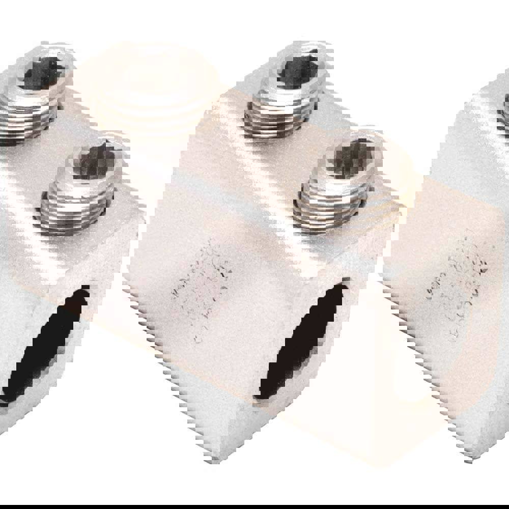 Mechanical Connectors; Wire Size Range: 250 kcmil-6 AWG; Material Type: Aluminum; Insulated: NonInsulated; Contact Plating: Tin; Rating: UL 467; CSA Certified; RoHS EX Compliant; Additional Information: Type: AMS; Minimum Voltage: 600; Temperature Rating: