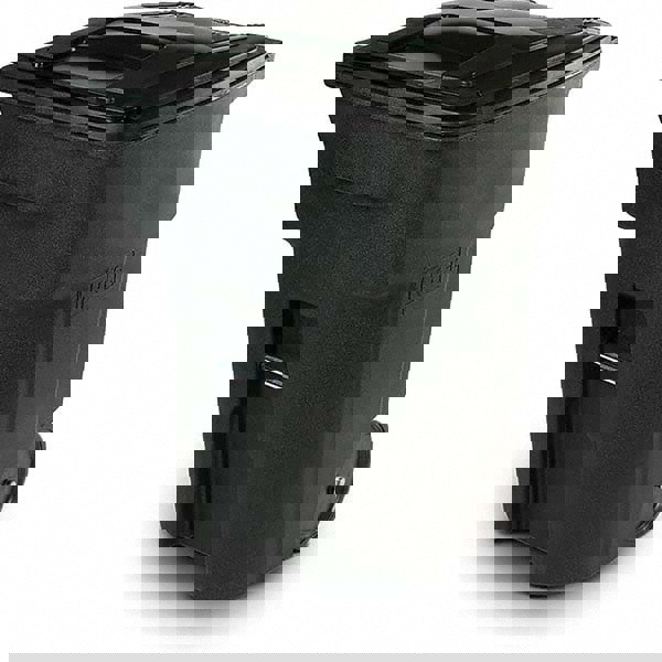 Rollout Trash Can: 96 gal, Rectangle, Gr