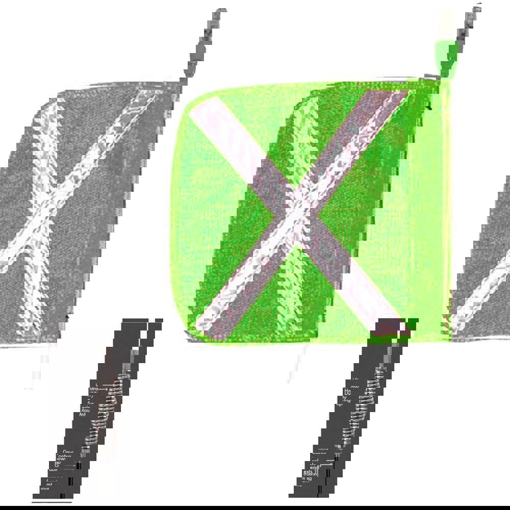 Automotive Light Mounts & Accessories; Type: Vehicle Warning Whip ; For Use With: Utility Vehicles and Small Trucks ; Length (Inch): 62 ; Material: Fiberglass Resin ; Color: Green ; Height (Inch): 9