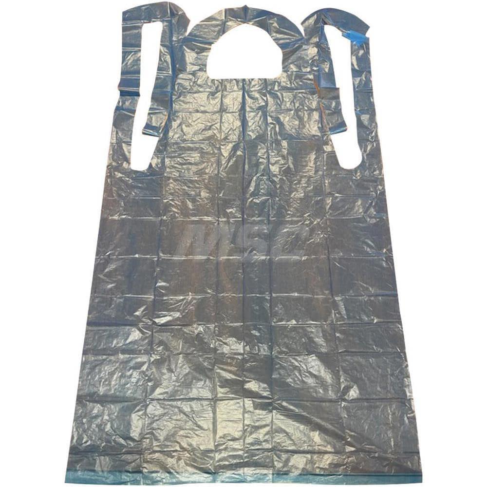 Disposable Bib Apron: Water-Resistant Protection, Size L, Blue