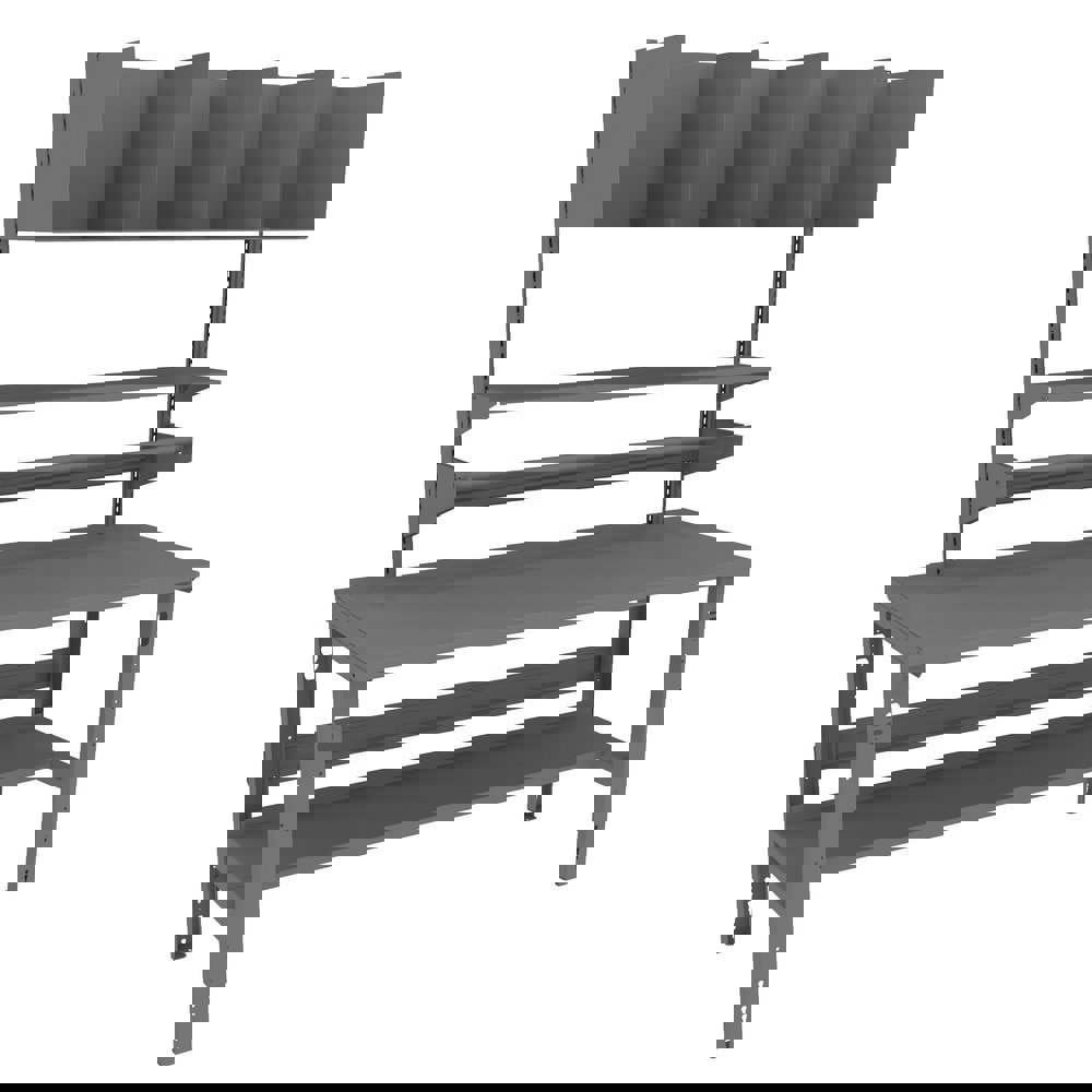 Stationary Workbench with Lower Shelf: Medium Gray