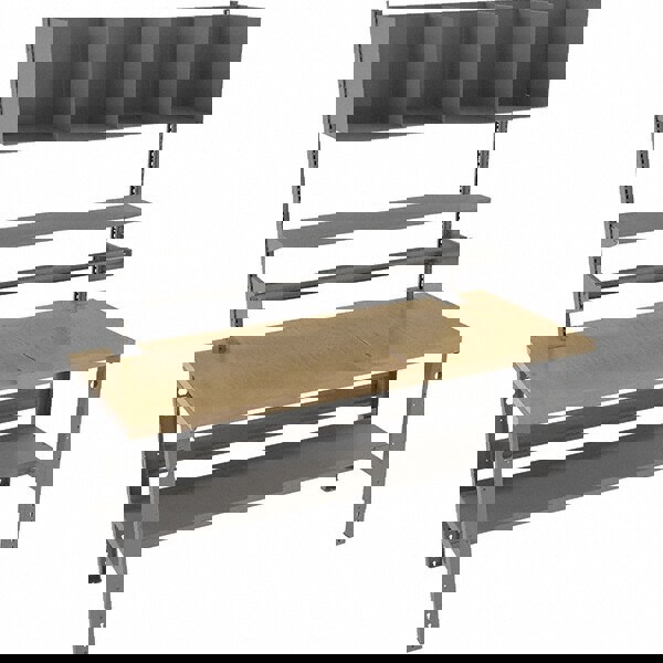 Stationary Workbench with Lower Shelf: Medium Gray