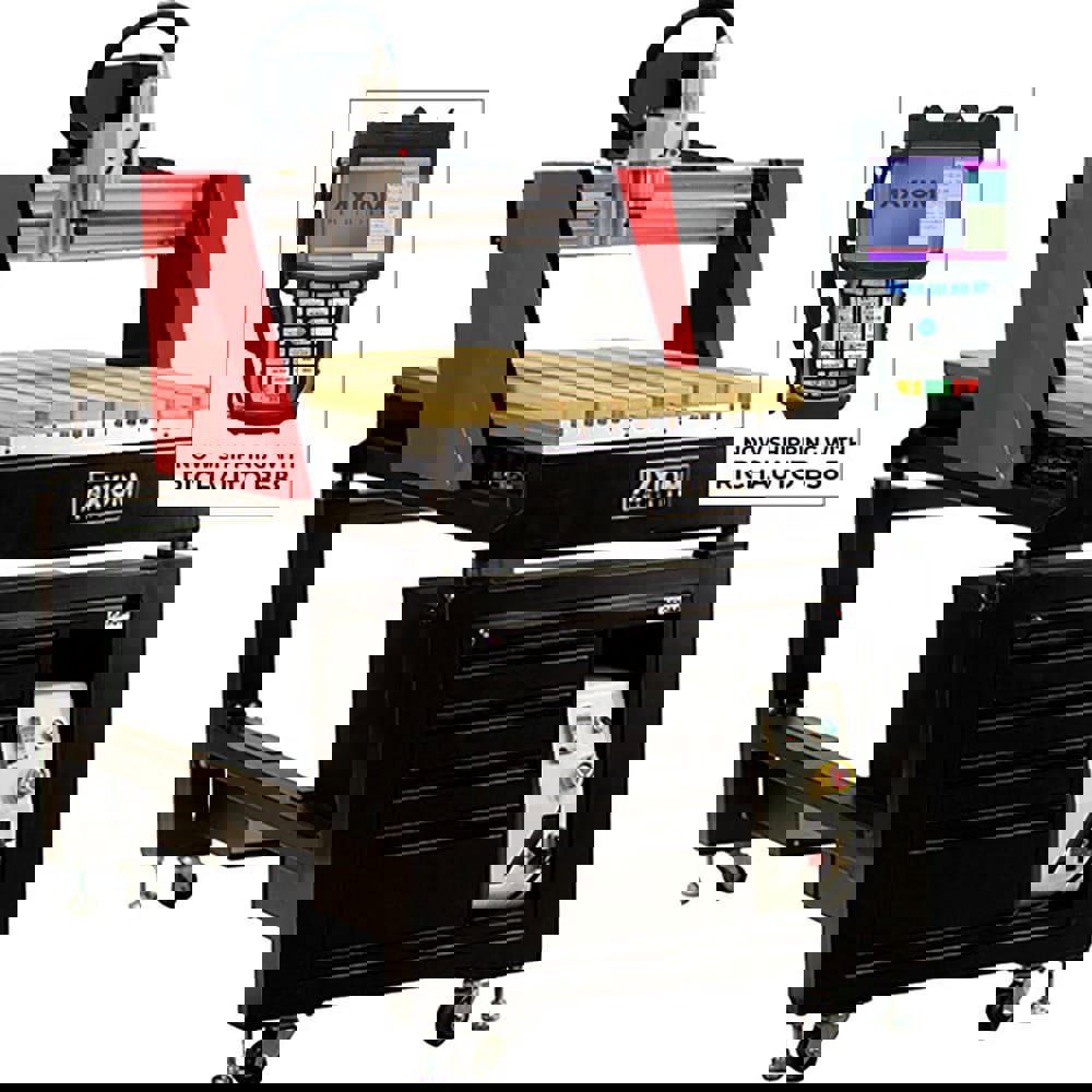 CNC Routers; X Axis Travel Length (Decimal Inch): 24.0000 ; Y Axis Travel Length (Decimal Inch): 48.0000 ; Z Axis Travel Length (Decimal Inch): 7.4800 ; Spindle Speed (RPM): 24000.00 ; Spindle Power (Watts): 2200 ; Rapid Feed Rate (IPM): 320