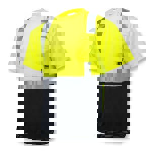 XXL Size Bottom T-shirt in Black and Lime