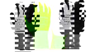 M Size 15 ga Nitrile and Nylon Hi-Viz Disposable Gloves