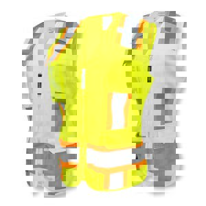 XL Size Womens Vest with Zipper in Lime