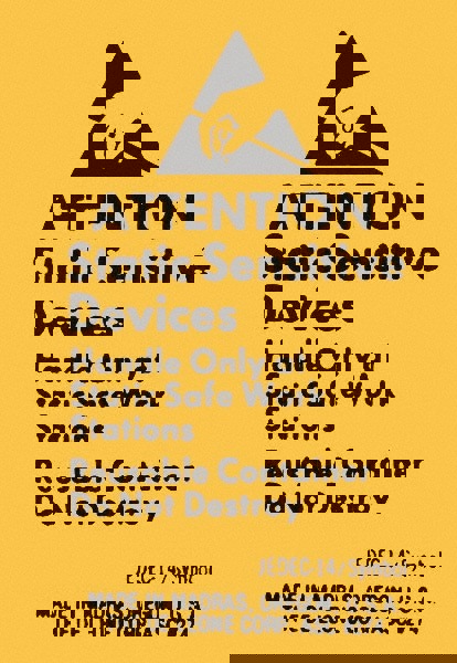 Attention Static Sensitive Devices Shipping Label