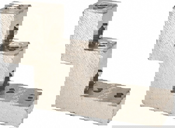 Rectangle Ring Terminal: Non-Insulated, 2 AWG, Compression Connection