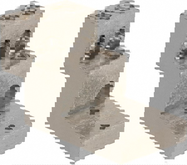 Square Ring Terminal: Non-Insulated, 2 AWG, Compression Connection