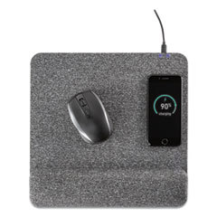 Computer & Laptop Accessories; Material: Foam; Rubber ; Color: Gray ; Overall Length: 11.60 ; Overall Width: 12 ; For Use With: Any Qi-Standard Device ; Type: Mousepad with Wrist Rest