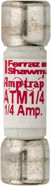 Cylindrical Fast-Acting Fuse: 0.25 A, 10.5 mm Dia