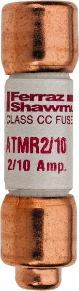 Cylindrical Fast-Acting Fuse: CC, 0.2 A, 10.3 mm Dia
