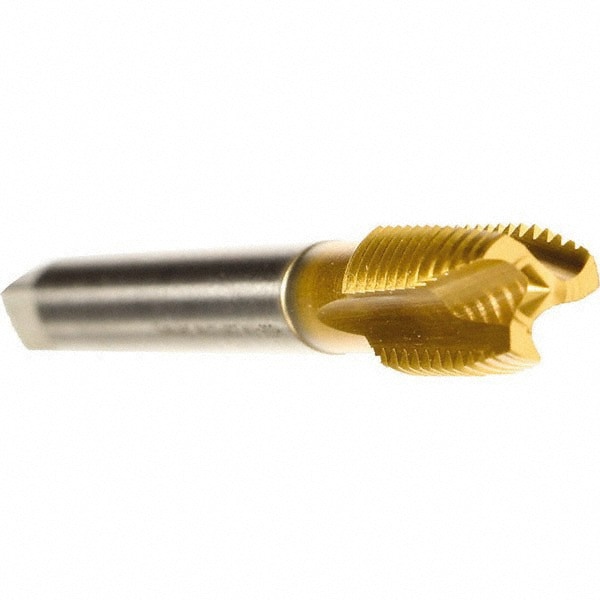 Spiral Point Tap: M14 x 2, Metric Coarse, 3 Flutes, Plug, 6H, Cobalt, TiN Finish