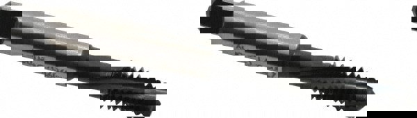 Spiral Flute Tap: 1/4-20 UNC, 3 Flutes, Plug, 2BX Class of Fit, Cobalt, Nitride Coated