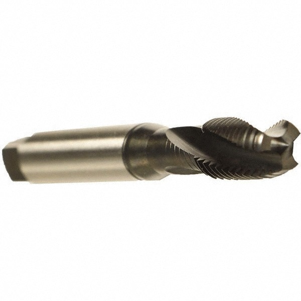 Spiral Flute Tap: 3/8-16, UNC, 3 Flute, Modified Bottoming, 2BX Class of Fit, Cobalt, Oxide Finish