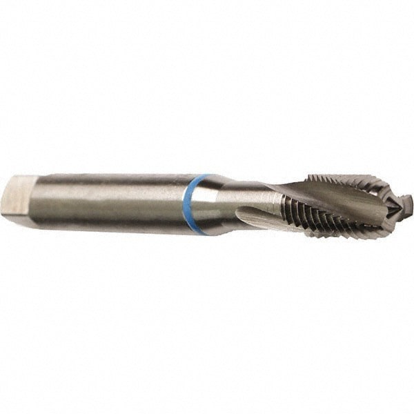 Spiral Flute Tap: M10 x 1.50, Metric, 3 Flute, Bottoming, 6H Class of Fit, Cobalt, Bright/Uncoated