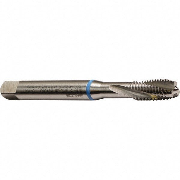 Spiral Flute Tap: M10 x 1.25, Metric Fine, 3 Flute, Bottoming, 6H Class of Fit, Cobalt, Bright/Uncoated