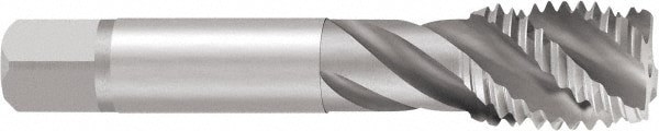 Spiral Flute Tap: #6-40 UNF, 3 Flutes, Bottoming, 2B Class of Fit, Cobalt, Bright/Uncoated