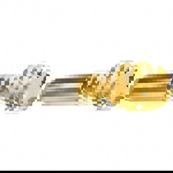 Spiral Flute Tap: 1/2-20, UNF, 5 Flute, Bottoming, 2B Class of Fit, Cobalt, TiN Finish