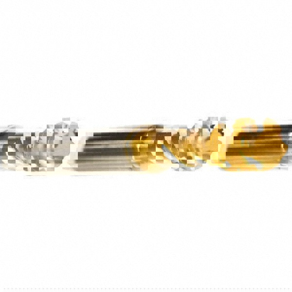 Spiral Flute Tap: 1/4-20, UNC, 3 Flute, Bottoming, 3B Class of Fit, Cobalt, TiN Finish