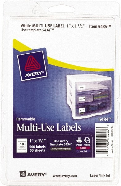 LABEL;REMOVEABLE;1X1.5;WE AVERY LABEL RE