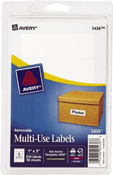 LABEL;REMOVEABLE;1X3;WE;250 AVERY LABEL