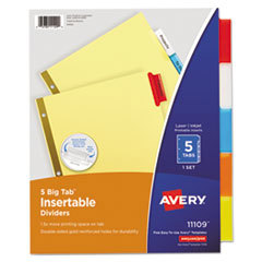 DIVIDERS;INSERT;5-TAB;MULTI AVERY DIVIDE