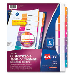 Avery Extra-Wide Ready Index Numeric Pap
