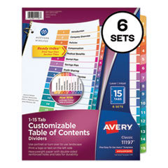 Avery Ready Index Table of Contents Tab