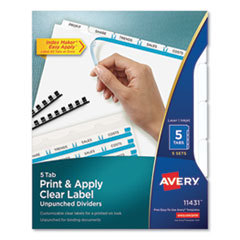 Avery Index Maker Clear Label Laser and
