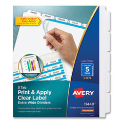 INDEX 5 TAB CLEAR 5/PACK