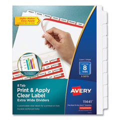 INDEX 8 TAB CLEAR 5/PACK