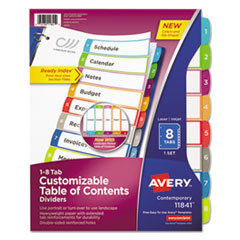 Avery Ready Index Table Of Contents Divi