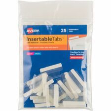 AVERY SELF-ADHESIVE PLASTIC TABS WITH PR