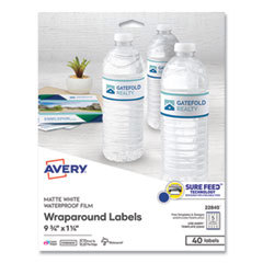 AVY WHT WRAPAROUND LABEL