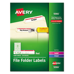 LSR LBL FILE FOLDER INK/RED