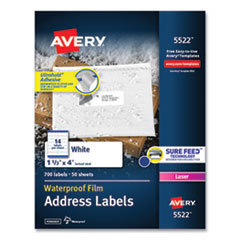 LABEL LSR WEATHERPROOF 1-1/3X4