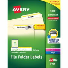 LABEL FILE FOLDER LASER/IJ YW
