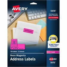 LABEL LASER CLR FLUORESCENT MG