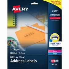 GLOSSY CLEAR ADDRESS LABELS