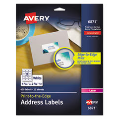 LABEL LSR CLR PRINT 1.25X2-3/8