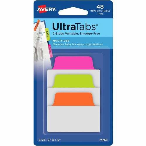 Avery Multiuse Ultra Tabs , Neon, 2
