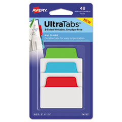 Avery Ultra Tabs Index Tabs, Assorted, 4