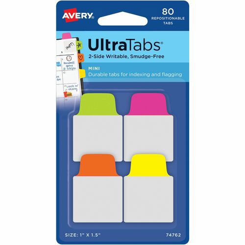 TAB,POLY,NEON,80/PK,AST
