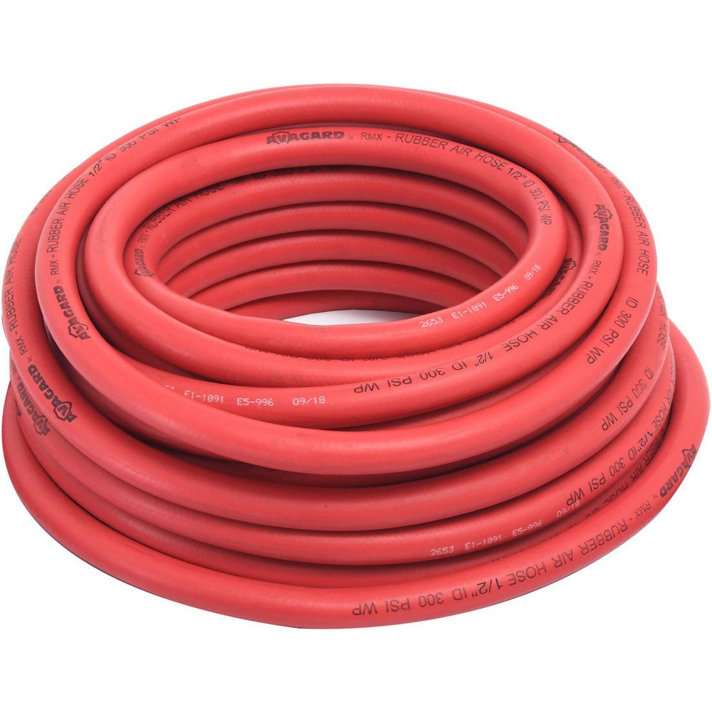 Air & Multi-Purpose Hose; Hose Type: Multipurpose Air Hose ; Length Ft. (Feet): 300 ; Type: Rubber Air Hose ; Color: Red ; Material: Rubber ; Inside Diameter (Inch): 1/2