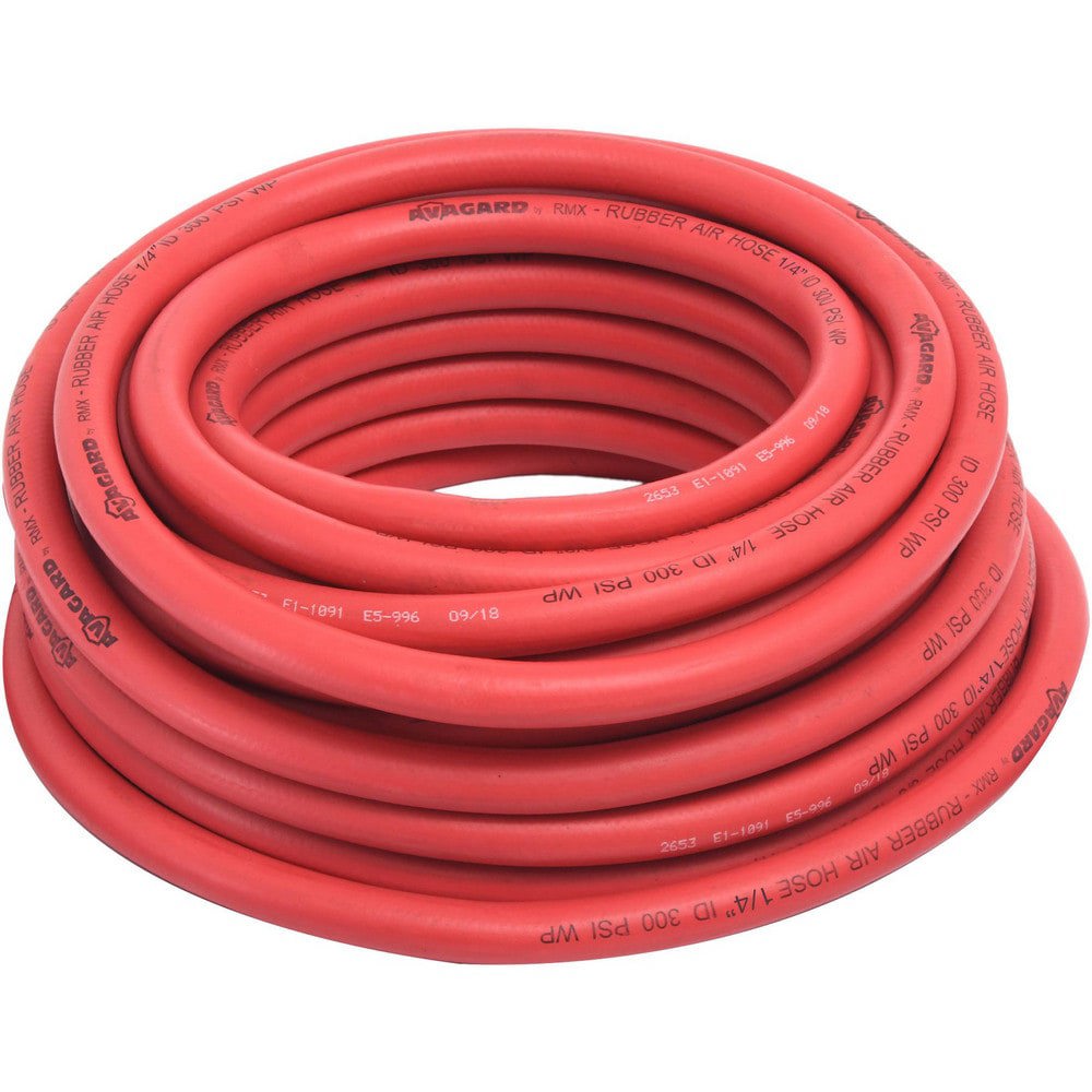 Air & Multi-Purpose Hose; Hose Type: Multipurpose Air Hose ; Length Ft. (Feet): 300 ; Type: Rubber Air Hose ; Color: Red ; Material: Rubber ; Inside Diameter (Inch): 1/4