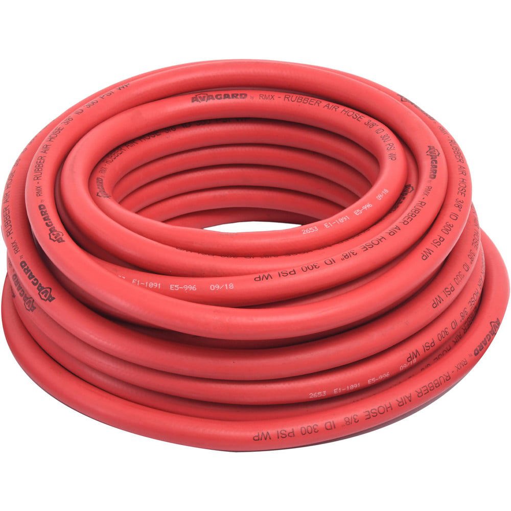 Air & Multi-Purpose Hose; Hose Type: Multipurpose Air Hose ; Length Ft. (Feet): 300 ; Type: Rubber Air Hose ; Color: Red ; Material: Rubber ; Inside Diameter (Inch): 3/8