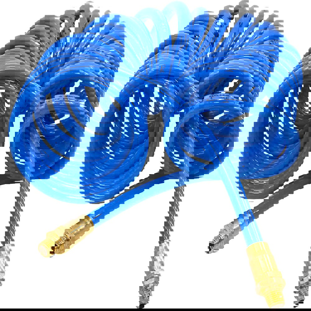 Air & Multi-Purpose Hose; Hose Type: Recoil Hose ; Length Ft. (Feet): 25 ; Inside Diameter (Inch): 3/8 ; Color: Blue ; Material: Polyurethane ; Outside Diameter (Inch): 3/8