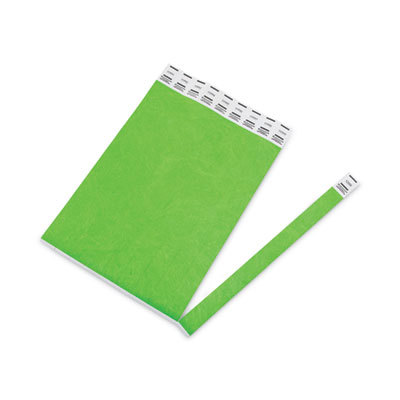 WRISTBANDS; TYVEK; NEON GRN